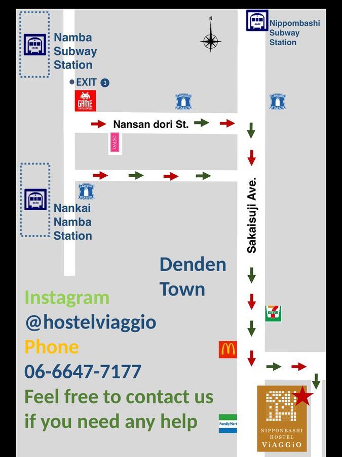 Hostel Viaggio Osaka Dış mekan fotoğraf